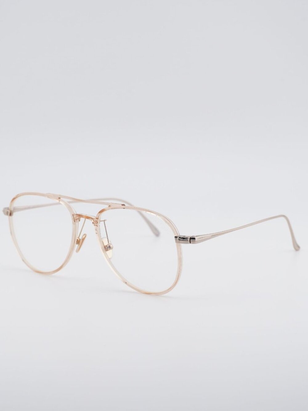 Tom Ford FT5666-B/O 074 Eyeglasses Shiny Transparent Light Peach/Rose Gold 52mm